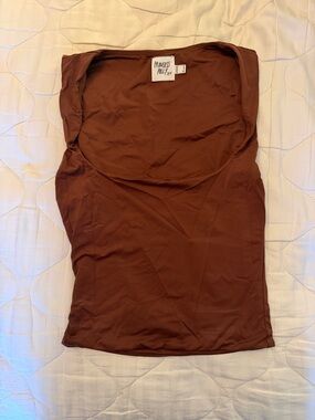 Princess Polly Chocolate Brown Scoop Neck Tank